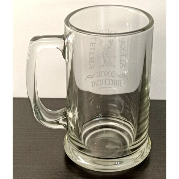 Alexander Keith's Etched Glass Stein 209th Birthday Collectors Edition Beer Mug - Picture 3 of 7